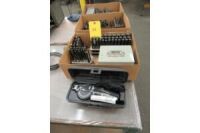 LOT: Assorted Number & Letter Stamps, Punches, Blind Hole Spotter Set, Dymo Label Maker (Location B)