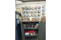 LOT: Assorted Grinding Wheels (on wall), (1) 2-Door Cabinet with Contents (Location B)