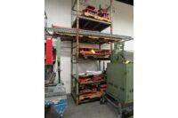 LOT: (3) Rows of Stacking Racks, with Assorted Dies