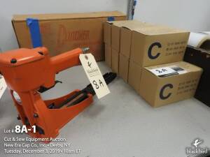 CCC pneumatic carton closer with boxes of staples