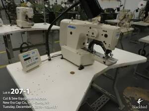 Juki LK-1900A-SS single-needle bartacking sewing machine, Juki MC-596 control unit