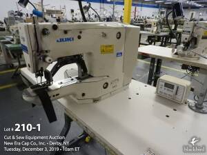 Juki LK-1900-HA single-needle bartacking machine, Juki MC-590 control unit