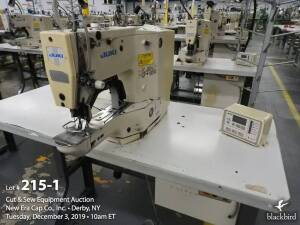 Juki LK-1900-SA single-needle bartacking machine, Juki MC-590 control unit