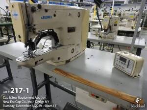 Juki LK-1900-SA single-needle bartacking machine, Juki MC-590 control unit