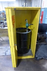 Fire Proof Storage Cabinet w/Drum And Pump