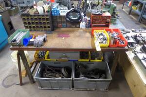 Machine Tooling & Parts w/Cart (Lot)