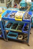 Drill Bits, Chuck Teeth, Reamers, Etc. w/Cart (Lot)