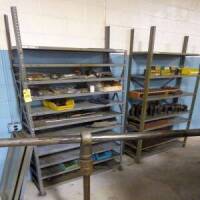 Racks w/Contents: Screw Machine Collets, Pads, Etc. (Lot)