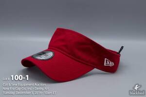 (72) New Era Scarlet Visor Hat Adjustible Hook / Loop