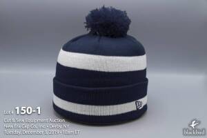 (72) New Era 2-Ply Knit Hat 2-Tone Stripe Navy / White