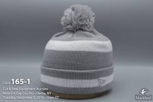 (72) New Era 2-Ply Knit Hat 2-Tone Stripe Grey / White