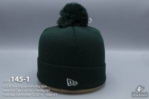 (72) New Era Pom Pom Knit Hat Dark Green