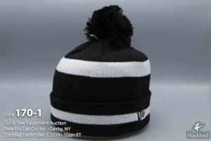 (72) New Era 2-Ply Knit Hat 2-Tone Stripe Black / White