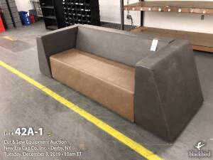 Contemporary couch, taupe / brown