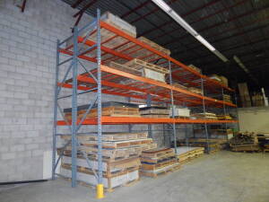 LOT/ (26) SECTIONS ADJUSTABLE HEAVY DUTY PALLET RACKING (DELAY DELIVERY)
