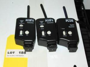 (3) POCKETWIZARD PLUS TRANSCEIVER