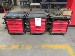 LOT OF 3 RUBBERMAID MOBILE WORKCENTER ( 4650 OAKLEYS LN HENRICO, VA 23231)