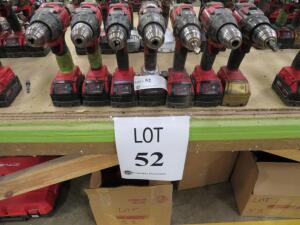 LOT OF 7 MILWAUKEE ELECTRIC DRILLS 18V W/ 3 CHARGERS ( 4650 OAKLEYS LN HENRICO, VA 23231)