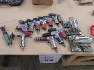 LOT OF ASST'D PNEUMATIC TOOLS, RATCHET WRENCH, DRILLS AND SANDER ( 4650 OAKLEYS LN HENRICO, VA 23231)