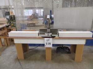 OMEGA MITER T50-350 SAW W/ MOBILE TABLE ( 4650 OAKLEYS LN HENRICO, VA 23231)