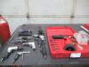 (LOT) ASSORTED AIR HAND TOOLS (DRILLS, GRINDERS, SAW, SHEER AND STAPLE GUN)