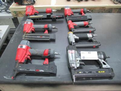 (7) ASSORTED SENCO AIR STAPLERS