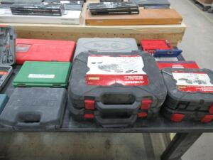 LOT ASSORTED SOCKET SETS, PUNCH SETS, TAP AND DIE SETS, CUTTING TOOL SETS, ETC.