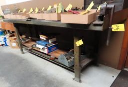 96" X 30" WORK BENCH (NO CONTENTS)