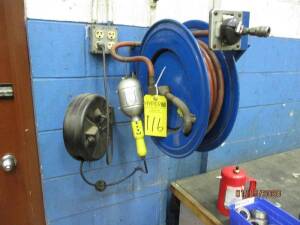 Coxwell Hose Reel And 50' Electrical Cord Reel With Work Light