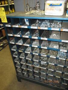 Parts Bin Plus Contents Of Nuts, Bolts, Washers Etc.