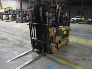 Hyster Electric Forklift (ML102) Double Mast, Side Shift, 48" Forks, Approx. Height Reach 187", 5,350lb Capacity, Approx. 5,757 Hours, M/N E50XL-33 S/N C108V07839J