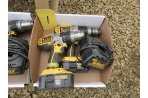 TWO - Dewalt 18V 1/2'' cordless drills w/ battery and charger