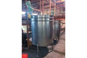 Groen 385 Gallon S/S Tank Model MB395 with Lightnin‰Ûª Style Agitator, 46" Diameter x 54" Sidewall