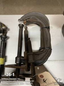 Lot- (5) miscellaneous "C" clamps