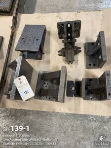 Lot- (5) angle plates