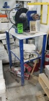 Tool sharpener on metal base with drill bits