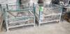 (2) Rigid two-gate stackable wire mesh steel bin
