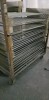(5) metal carts with (~100) aluminum tile frames - 5