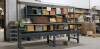 Metal worktable with overhead lights and outlets - 2