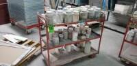 3-level steel cart with handles on casters