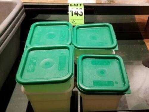 (7) conteneurs pour aliments en plastique dur