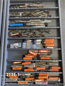 2 drawers of taps, end mills