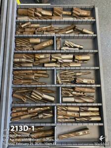 2 drawers of end mills, drills