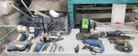 Lot of assorted electric tools, tool chest and hand tools