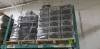 heavy duty plastic bin, wrapped on pallets