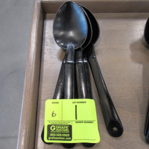 11" black poly deli spoons