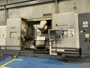 2006 Okuma Macturn 550-W CNC Turning Center, s/n 122254, 15" Main Chuck, 12" Rear Chuck, 28" Swing Over Bed, 84" Between Spindles, (12) Tool Lower Turret, 80 ATC Top Turret, Coolant, Chip Conveyor