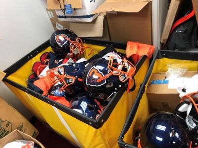 ALBANY EMPIRE - This lot includes the complete field system, down markers, blocking dummies, shoulder pads, game jerseys and balls, promotional items to include T-shirts, signs, banners and related items, located at Albany Times Union Center, 51 South Pe