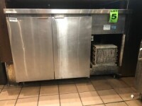 2-Door stainless steel refrigerator 4'x 33"x 2'