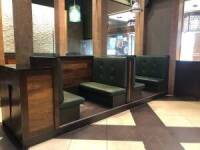 (4) Sections of 2-seat banquet seating 4'x4'x2'